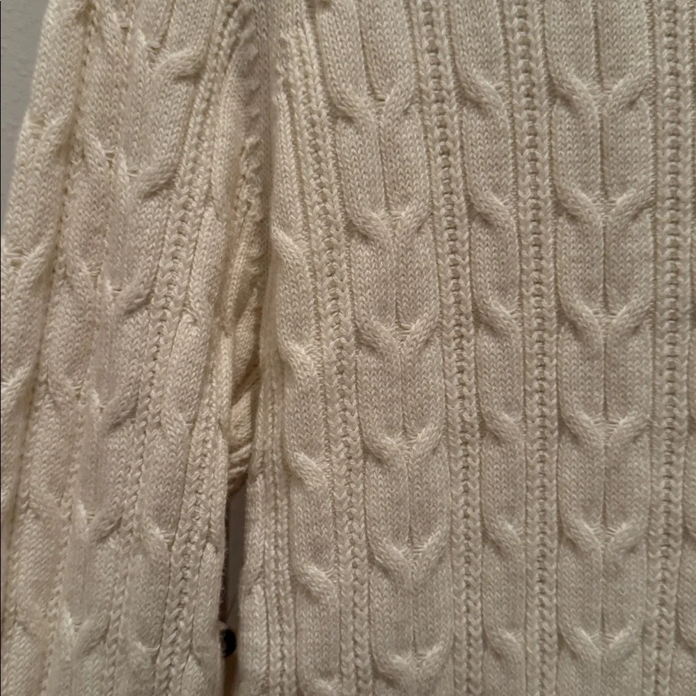 🆕 St. John's Bay Off-White Cable Knit Turtleneck Sweater - Picture 7 of 7